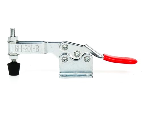 INGDAUM® 1 Stück GH-201B Waagerechtspanner Einstellbare Kniehebelspanner Schnellspanner Knebelklemme für Vorrichtungsbau, Montage, Maschinenbau, Holztechnik (1, GH-201B (90 kg)) von ingdaum