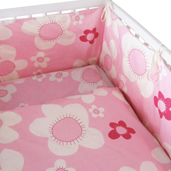 ingegerd Kinderbettwäsche blume rosa für Wiege und Kleinkindbett von ingegerd
