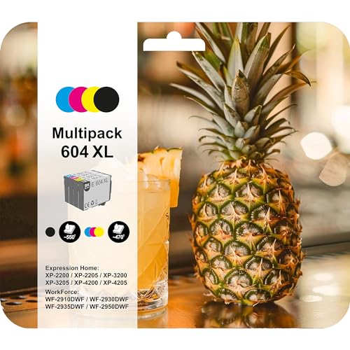 ink 24 Smart Drucken Ink24 604 Tinte Ananas Multipack 4-farbig Standard, XP-2200 XP-2205 XP-3200 XP-4205 WF2910DWF WF2930DWF WF2950DWF von ink 24 Smart Drucken
