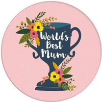 Weltbesten Mama, Mutter Geschenk, Floral Trophäe Design Taschenspiegel, Kompakte Schaltfläche Travel Spiegel von inkandocean