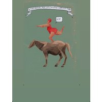 Poster Din A 3 Artprint ‚First Annual Riding in A Swimsuit Competition' von inkengaebel