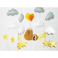 Baby Mobile Faultier Personalisierte Ballon Wolken Shower Geschenk Tiere Kinderzimmer Gehäkelte Krippe Erwarten Mama Babyzimmer von innakozachuk