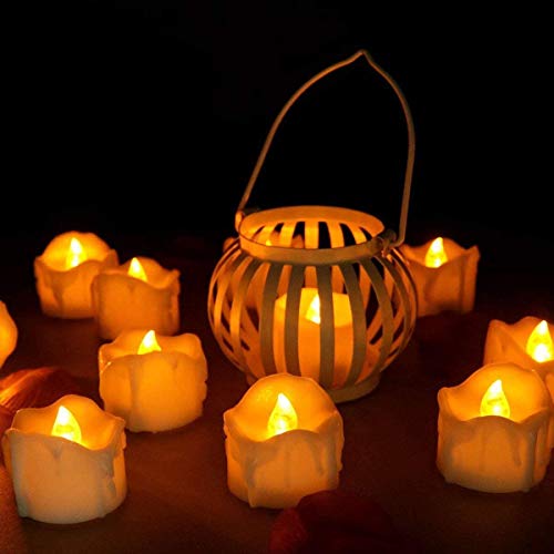 innislink LED Kerzen, LED Flammenlose Kerzen mit Timerfunktion 12pcs Teelichter Flackern Elektrische Kerze Lichter Batterie Dekoration für Weihnachtsbaum Ostern Hochzeit Party - Weiß von innislink