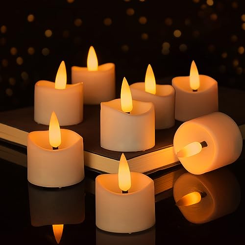 innislink LED Kerzen,12pcs LED Flammenlose Kerzen mit Timerfunktion Teelichter Flackern Elektrische Kerze Lichter Dekoration für Weihnachtsbaum Ostern Hochzeit Party von innislink