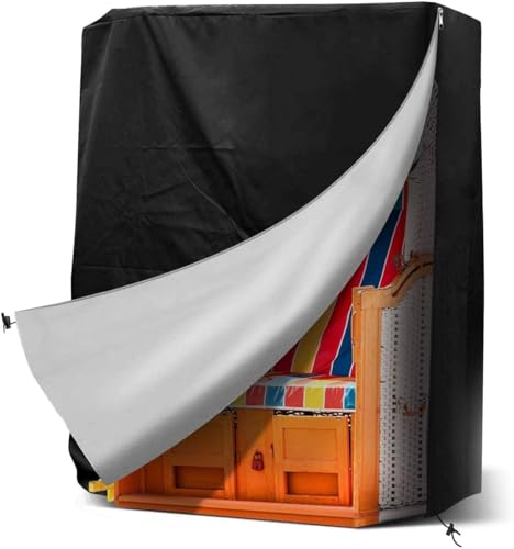 innislink Strandkorb Schutzhülle, Strandkorb Abdeckung Strandkorbhülle Winterfeste UV beständig Strandkorbhaube Abdeckplane Wasserdichte Strandkorbabdeckung Abdeckhauben Gartenmöbe - 130x100x170/140cm von innislink