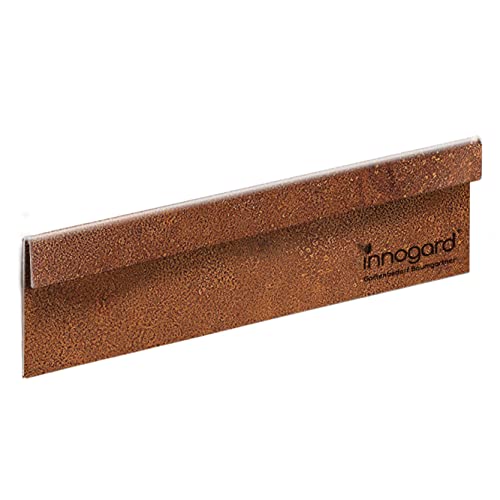 innogard 6021-001 – Verbinder für Rasenkantenband – Corten-Stahl – Verbindungselement zur Beet-Einfassung, 15 cm Höhe von innogard