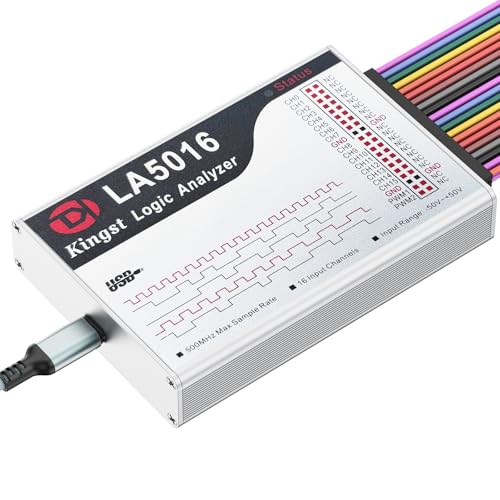 InnoMaker LA5016 USB-Logikanalysator - 16 Kanäle 500MS/s 10GB Tiefe PWM-Generator, MCU ARM FPGA Debug Tool, Englische Software, Unterstützung für Windows, macOS, Linux von innomaker
