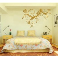 Große Vinyl Wand Kunst Decal Aufkleber Floral Ornaments Blume Blüte 1143 | 6 Fuß Breit von innovativestencils