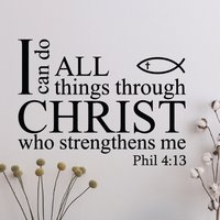 Ich Kann Alles Tun Durch Christus, Der Mich Stärkt Inspiration Wandtattoo Familie Kunst Philipper 413 #3078 von innovativestencils