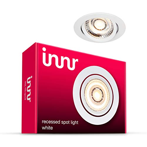 innr Smart LED Recessed Spot Light (Erweiterung), dimmbare LED Deckeneinbauleuchten, (EINZELPACK - Benötigt komplettes Set mit Steuerbox) warm weiß 2700K, RSL 115 Spot von innr