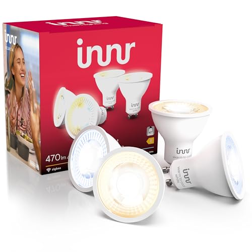 innr GU10 Zigbee Smart Lampe, funktioniert mit Hue* und Alexa (Bridge erforderlich), Warm- bis Kühlweiß, GU10 LED Spots dimmbar, Smart Home Lampe, 420lm, 4-Pack von innr