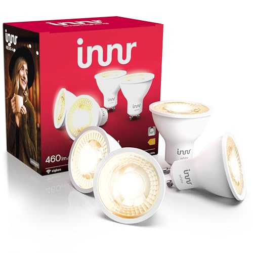 innr GU10 Zigbee Smart Lampe, funktioniert mit Hue* und Alexa (Bridge erforderlich), Warmweiß, GU10 LED Spots dimmbar, Smart Home Lampe, 460lm, 4-Pack von innr