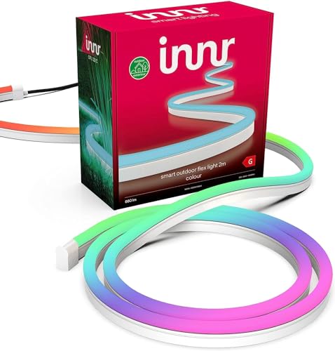 innr Outdoor LED Streifen 2m, Zigbee, Funktioniert mit Hue* und Alexa (Bridge erforderlich), Smart LED Strip White & Color, Licht Band außen, Lightstrip IP67 wasserdicht, Gartenbeleuchtung, dimmbar von innr