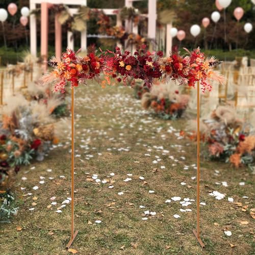 2 * 1.5m Hochzeitsfeier Hintergrund Balloon Dekoration Rectangle Arch Backdrop Stand DIY Quadrat Bogengestell Metall Platz Hochzeitsfeier Hintergrund Dekoration Hochzeitsbogen Dekorative Gold von innytund
