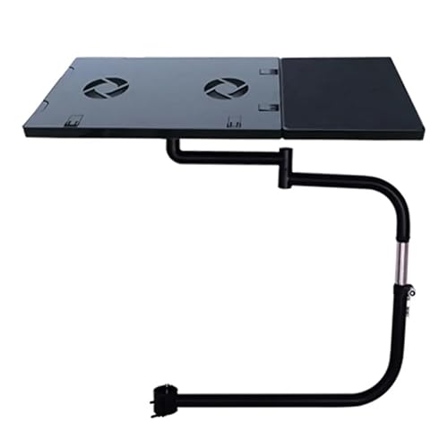 Schreibtisch Tastatur Fach Clamp-on Computer Tastatur Maus mit Ventilator, verstellbare Laptop Halter Tastatur Mount Schwarz Stuhl Tastatur Fach Tastatur Plattform Armlehne Regal für Haus oder Büro von innytund
