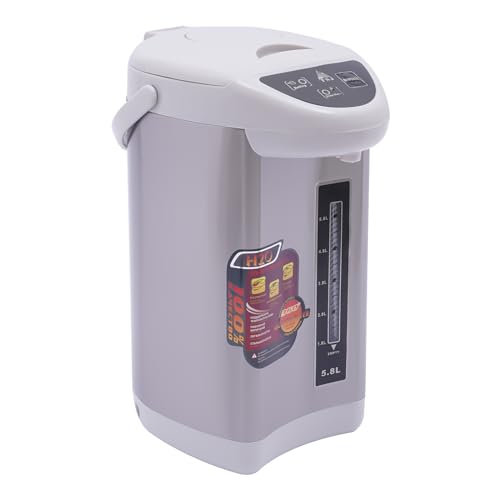 Thermopot 5,8 Liter Wasserspender Edelstahl Heißwasserspender Dispender mit Kabel Benutzt, 750W Thermoskanne Dispender Wasserkocher für Schule, Zuhause, Büro, Hotel von innytund