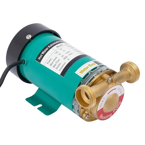Umwälzpumpe 120W 1 Zoll Kupfer-Wasserpumpe mit automatischer Druckregulierung & Trockenlaufschutz (20-40dB) Selbstansaugende Boosterpumpe Wasserdruckpumpe für Solarheizung und Gartenbewässerung von innytund