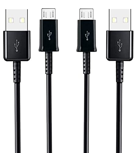 ino 2 Stück 100 cm Micro-USB Kabel kompatibel mit Samsung Galaxy J8 J7 J6 J6+ J5 J4 J4+ J3 J2 J1 A10 M10 A10s A3 A5 A7 2018 S7 S7 Edge S6 Edge Plus S6 S5 S4 S3 A6 A6+ Daten-Lade-Handykabel von ino