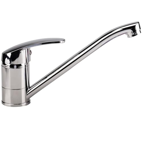 Inodiref Küchenarmatur 360° Schwenkbar Wasserhahn Küche Mischbatterie Küche mit Keramikkartusche Spültischarmatur mit Einhebelmischer und 60cm Kalt-Warmwasserschlauch Chrom von inodiref