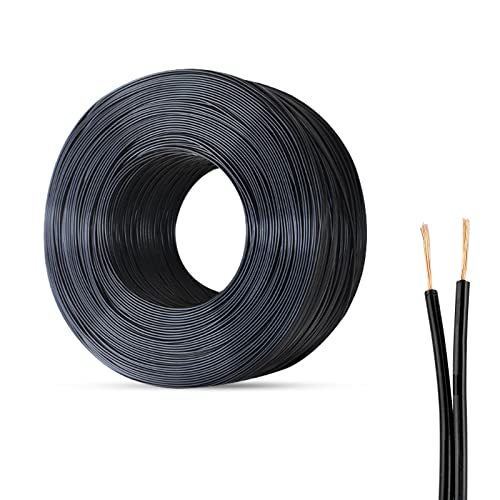 inodiref 10 Meter 24AWG Elektrokabel, 2 Kern Elektrischer Draht, PVC Flexible Kabel, Kupferkern Elektrischer Draht, Außendurchmesser 3MM, zum Einbau von Haushaltsgeräten mit Geringem Stromverbrauch von inodiref