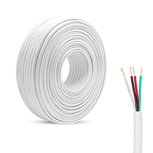 inodiref 10 Meter 28AWG Elektrokabel Weiß PVC Flexible Kabel Kupferkern Elektrischer Draht Gesamtaußendurchmesser 2.9MM zum Einbau von Haushaltsgeräten mit Geringem Stromverbrauch von inodiref