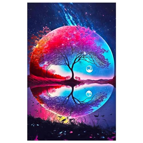 inodiref Diamant Painting Trees Diamond Art Kits Diamond Painting 5D Diamant Painting Kits für Wohnzimmer Schlafzimmer Büro Wand von inodiref