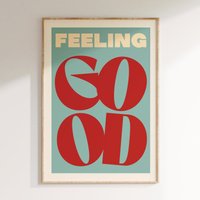 Retro Wand Kunst Groovy Funky Poster Design Geschenke Für Sie Oder Ihn Bunte Wandkunst Vintage Prints von inouiboutique