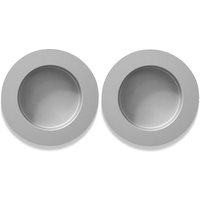 Griff Türgriff Griffmuschel 2er-Set Türbeschlag Aluminium selbstklebend von SCHULTE