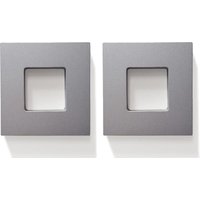 Griff Türgriff Quadratgriff 2er-Set Türbeschlag Aluminium selbstklebend von SCHULTE