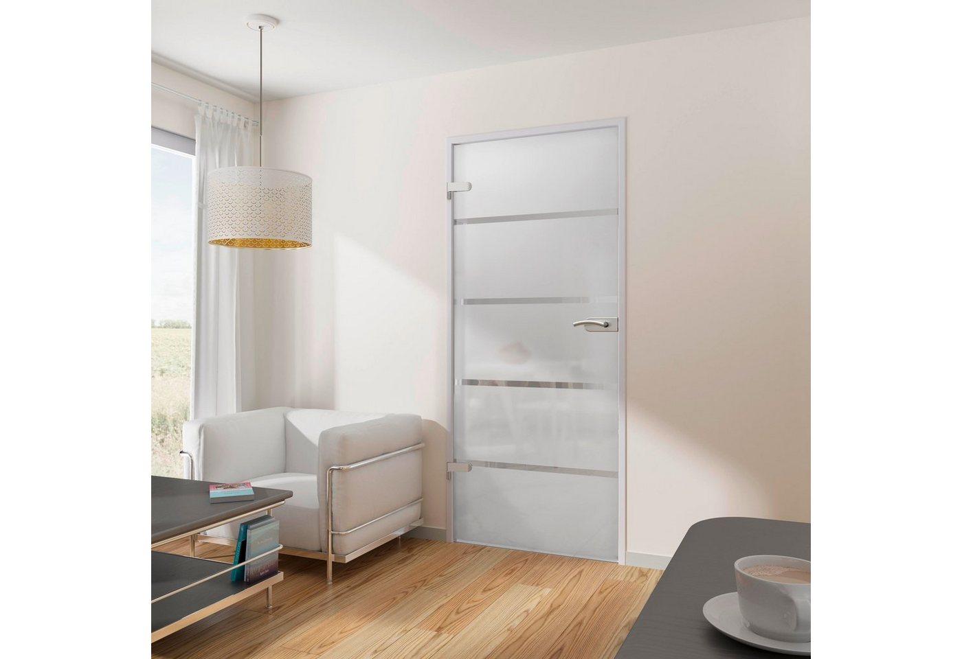 inova wohnen Zimmertür 83,4 x 197,2 cm Blockstreifen satiniert Glastür (Komplett Set), inkl. Beschlagset nach Wahl inova wohnen Zimmertür 83,4 x 197,2 cm Blockstreifen satiniert Glastür (Komplett Set), inkl. Beschlagset nach Wahl von inova wohnen