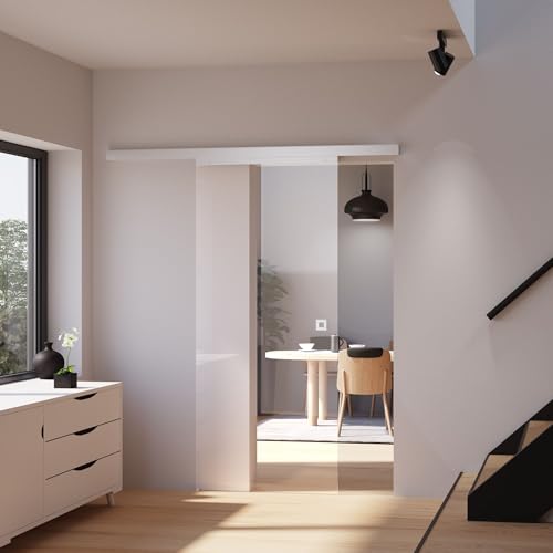 inova Glas-Schiebetür 755 x 2035 mm Klarglas Alu Komplettset mit Lauf-Schiene und Quadratgriff inkl. beidseitigem Softclose inova Glas-Schiebetür 755 x 2035 mm Klarglas Alu Komplettset mit Lauf-Schiene und Quadratgriff inkl. beidseitigem Softclose von inova