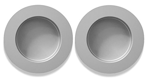 inova Griffmuschel Griff 2er Set Aluminium Silber 60mm Zubehör Tür Schiebetür selbstklebend von inova