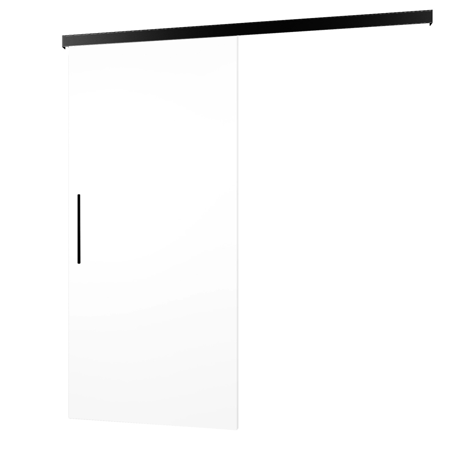 inova Holzschiebetür Weiß 880 x 2035 mm Komplettset Schwarz mit Griffstab inkl. 2Seitiger Softclose inova Holzschiebetür Weiß 880 x 2035 mm Komplettset Schwarz mit Griffstab inkl. 2Seitiger Softclose von inova