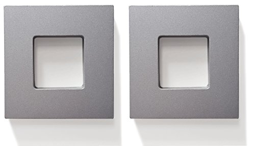 inova Zubehör Schiebetür-Griff Quadrat-Griff Türgriff 2er Set Aluminium Silber matt 65x65mm selbstklebend von inova