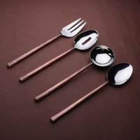 Inox Antikes Kupfer Sundance Hostess Servieren 4-Tlg. Set von inoxflatware