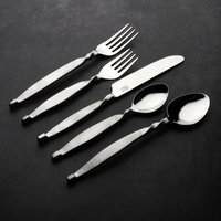 Inox Hammered Twisted Urban Design 5 Stk. Besteck Set | 1 Servierset von inoxflatware