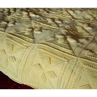 Häkeldecke Tagesdecke Afghan Handarbeit Gehäkelte Decke Gelb Aran Einzelstück von insectorium