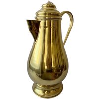 Vintage Messing Kaffeekanne Vase Übertopf, Großer Dekorativer Übertopf Aus Den 70Er Jahren von instavintagekiosk