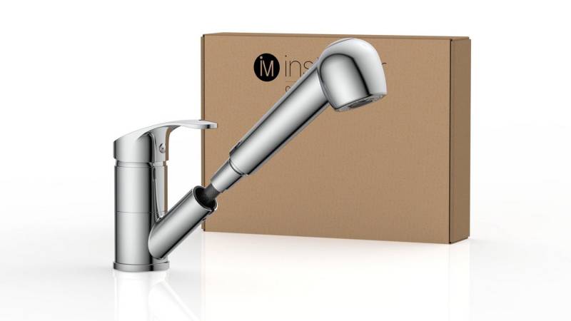 instmaier Spültischarmatur instmaier K2, Wasserhahn Küche, Mit Geschirrbrause ausziehbar, 2 Strahlarten von instmaier