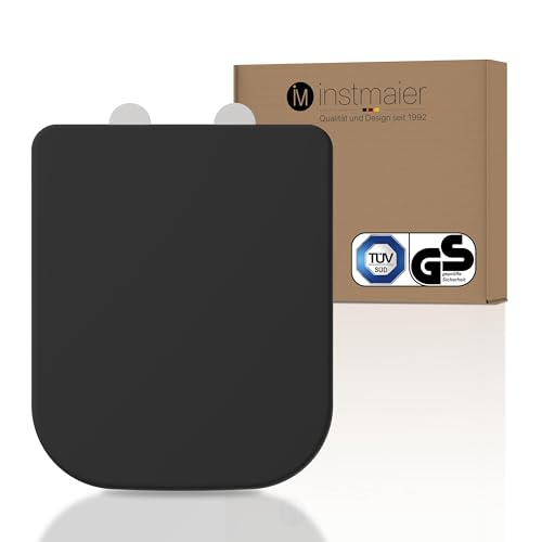 instmaier Toilettendeckel mit Absenkautomatik | Schwarz matt | TÜV geprüft | Eckig | passend für Keramag Renova Nr. 1 | Toilettensitz aus Duroplast | Quick Release Funktion instmaier Toilettendeckel mit Absenkautomatik | Schwarz matt | TÜV geprüft | Eckig | passend für Keramag Renova Nr. 1 | Toilettensitz aus Duroplast | Quick Release Funktion von instmaier