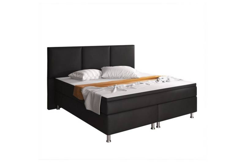 inter Boxspringbett Oslo 180x200 cm (Spar ser, Bett sprinboxbett Schlafbett 180x200 cm), inkl.Topper,inkl.Matratzen von inter
