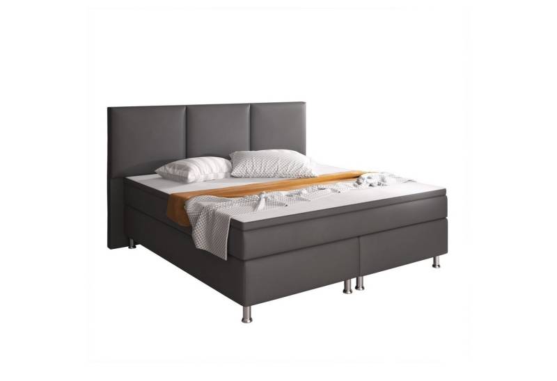 inter Boxspringbett Oslo 180x200 cm (Spar ser, Bett sprinboxbett Schlafbett 180x200 cm), inkl.Topper,inkl.Matratzen von inter