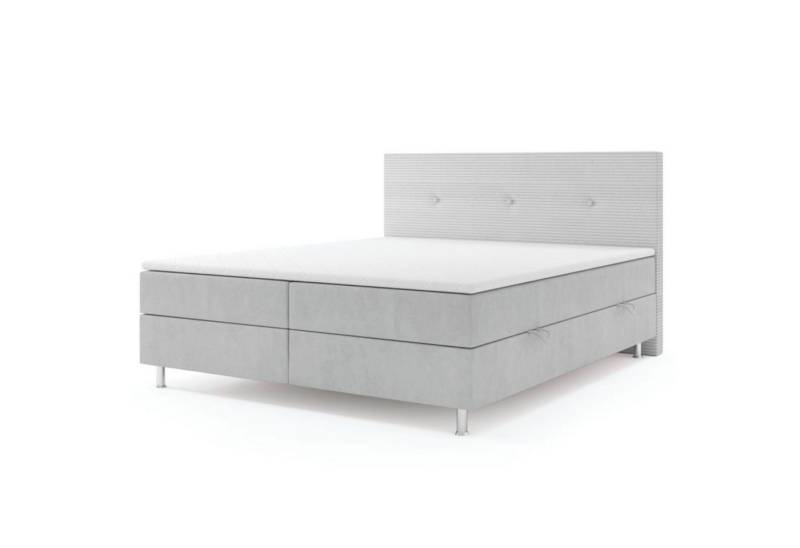 inter Boxspringbett Boxspringbett SALVADOR mit Bettkasten 180x200cm Samtstoff (Boxspringbett) von inter