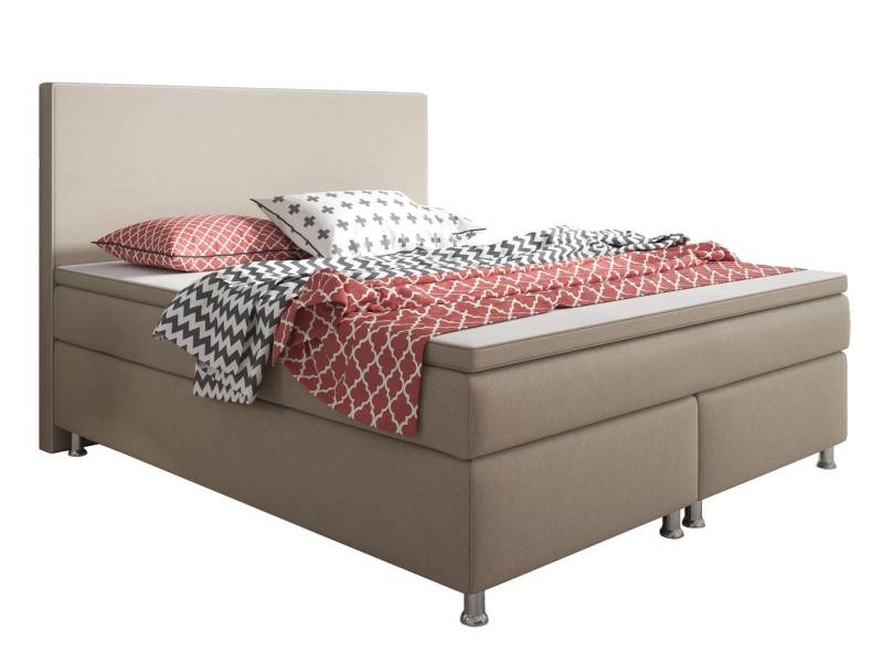 inter Boxspringbett King S 180x200 cm 7 Zonen Taschenfederkern Matratze inkl.Topper (Komplettesset, Bett 180x200cm Betten Boxbett), inklusive Matratze und Topper von inter