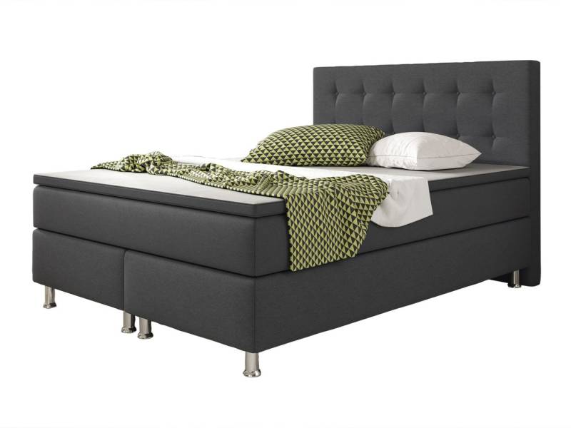 inter Boxspringbett K-01 Schlafzimmerbett Betten Bett inklusive Topper und Matratzen (Komplettbett Set, Bett 180x200 cm inkl.Kopfteil mit 7-Zonenmatratzen und Topper), Bett, SOFORT LIEFERBAR von inter