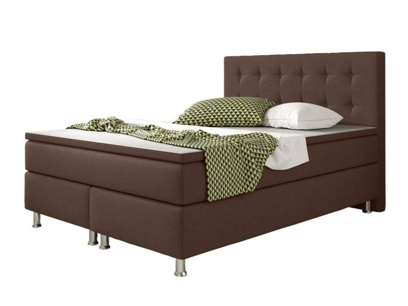 inter Boxspringbett K-01 Schlafzimmerbett Betten Bett inklusive Topper und Matratzen (Komplettbett Set, Bett 180x200 cm inkl.Kopfteil mit 7-Zonenmatratzen und Topper), Bett, SOFORT LIEFERBAR von inter