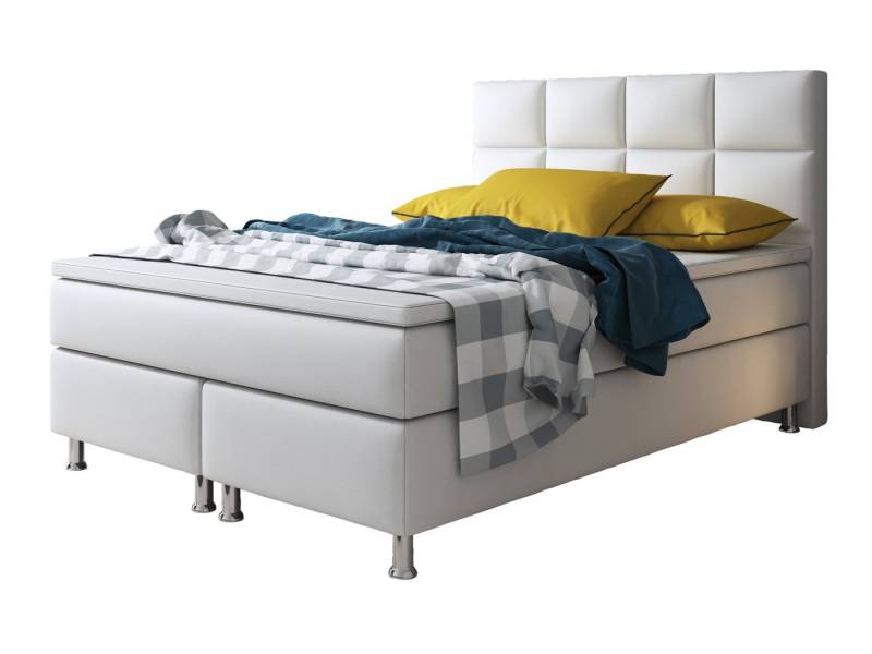 inter Boxspringbett Miami 140x200 cm inkl. Topper (inkl.Kopfteil mit Matratzen und Topper), SOFORT LIEFERBAR von inter