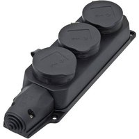 InterBär 9006-004.01 Steckdosenleiste 3fach Schwarz ohne Stecker 1St. von interBär