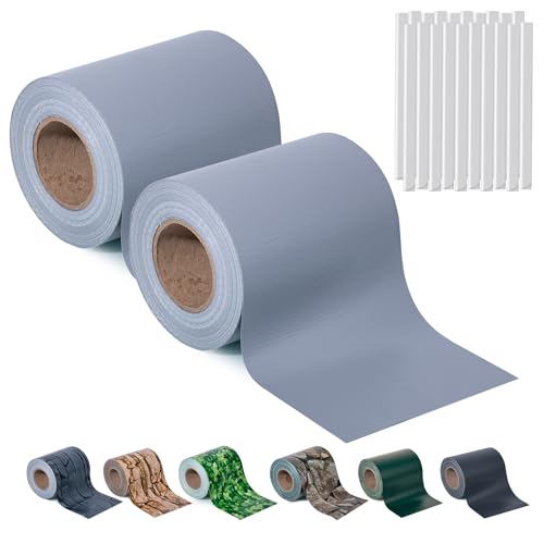Sichtschutzstreifen Zaun 35 m x 19 cm inkl.20 Clips, Sichtschutz Zaunfolie PVC Sichtschutzstreifen Doppelstabmatten für Gartenzaun, Balkon/Diverse Farben-2PCS von interGo