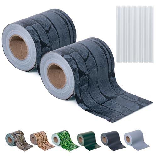 Sichtschutzstreifen Zaun 35 m x 19 cm inkl.20 Clips, Sichtschutz Zaunfolie PVC Sichtschutzstreifen Doppelstabmatten für Gartenzaun, Balkon/Diverse Farben-2PCS von interGo